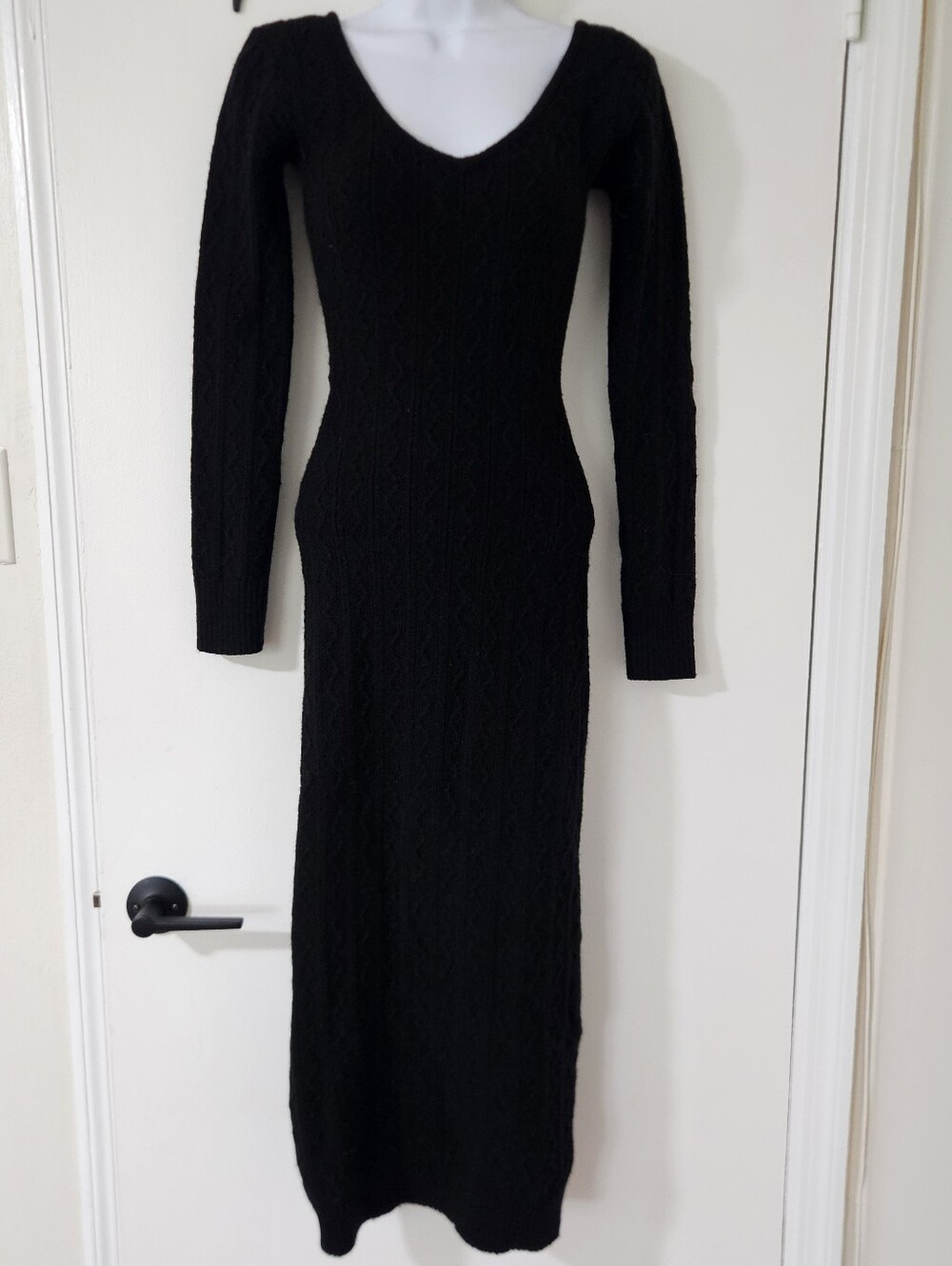 ASTR the Label Dress Regina S Bodycon Sweater Textured Cut Out Coquette Goth